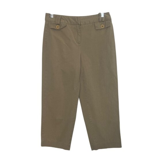 Talbots Petites Cropped Pants Womens 4P Beige Stretch - Picture 1 of 8